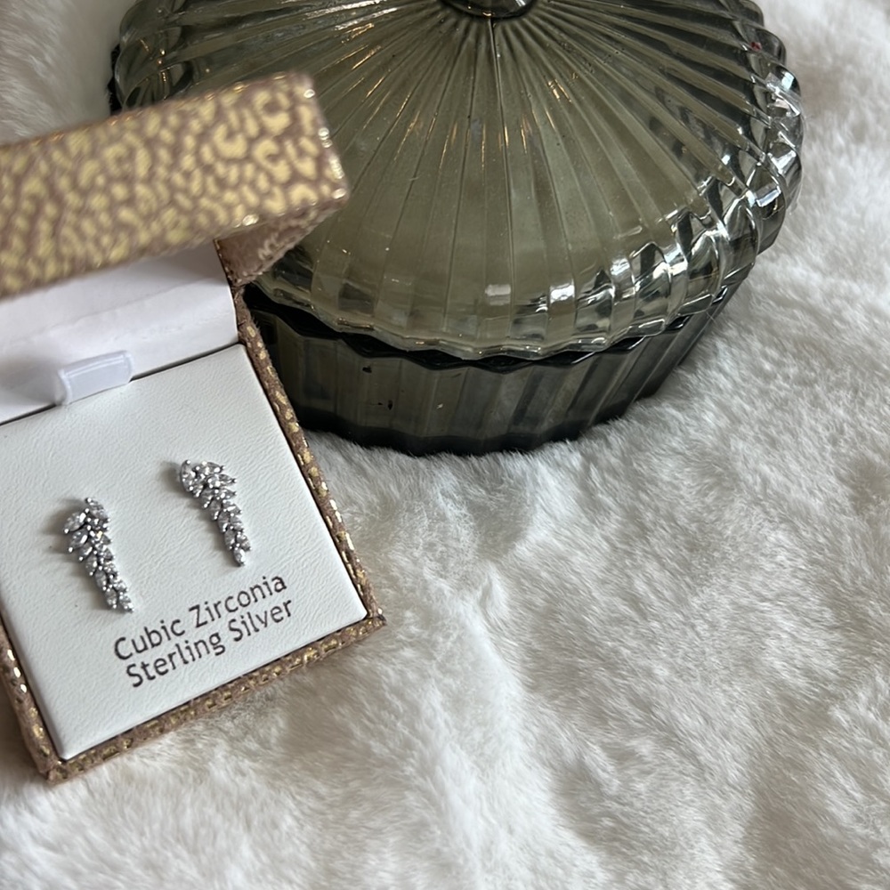 Cubic Zirconia Sterling Silver Earrings